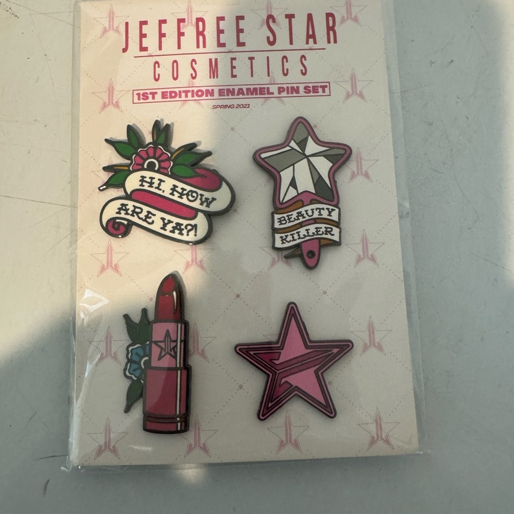 Jeffree Star Cosmetics Enamel Pin Set - Pink and Red